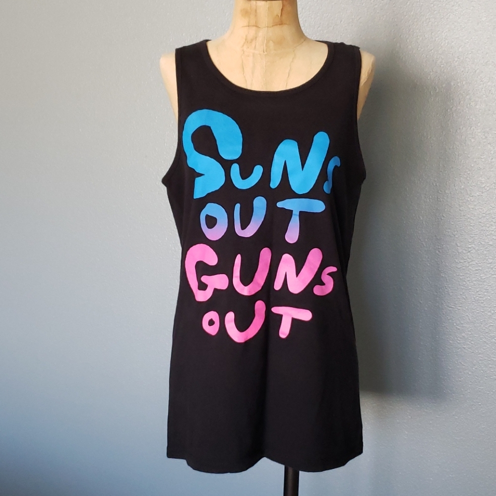 Suns out guns out workout muscle tank
